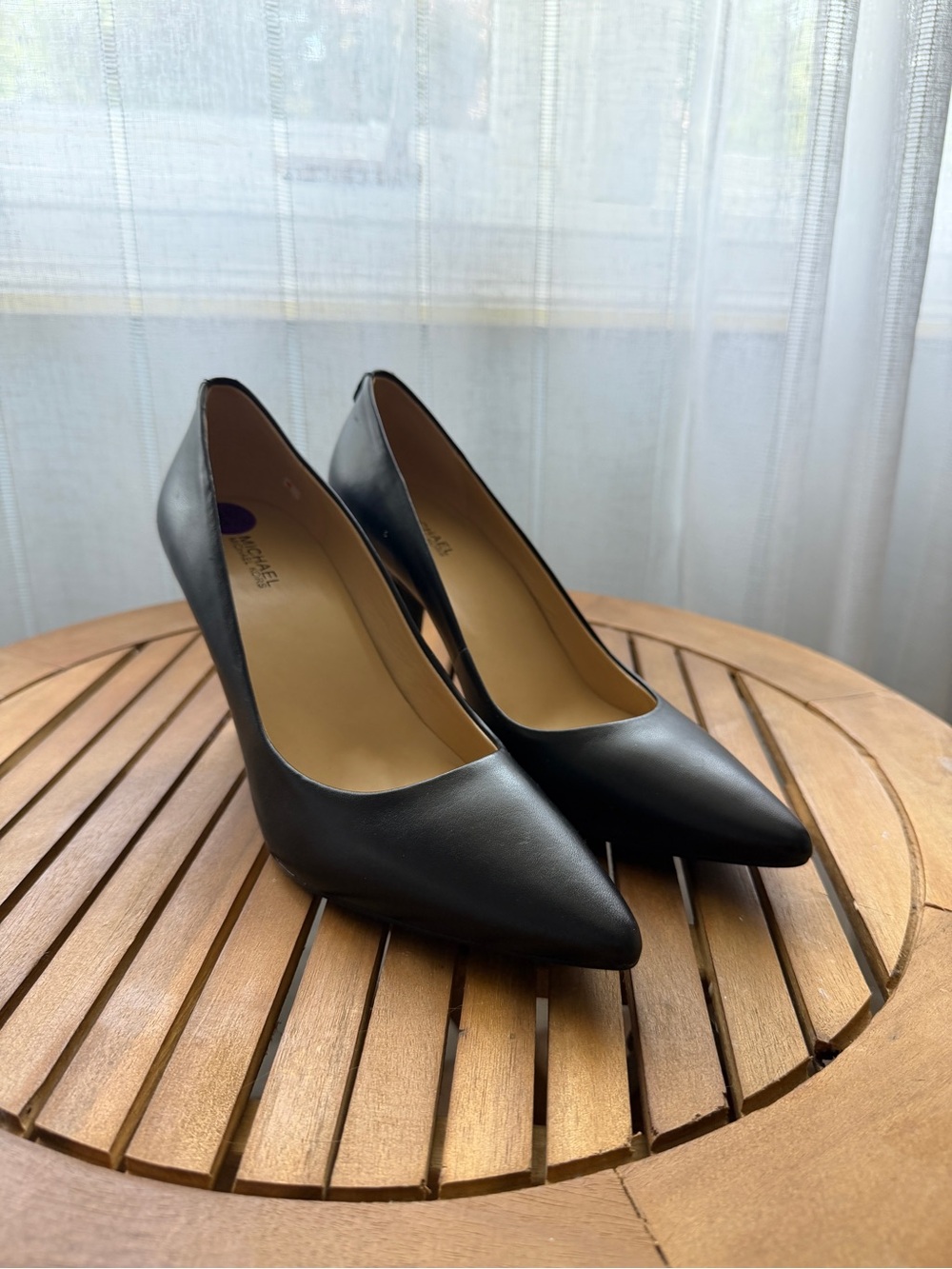 Michael Kors Dorothy Classic Black Leather Pointed Toe Pumps